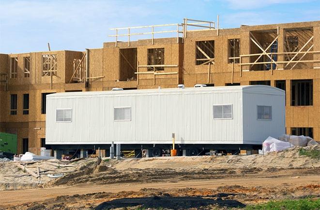 construction site with temporary office rentals in Poway, CA